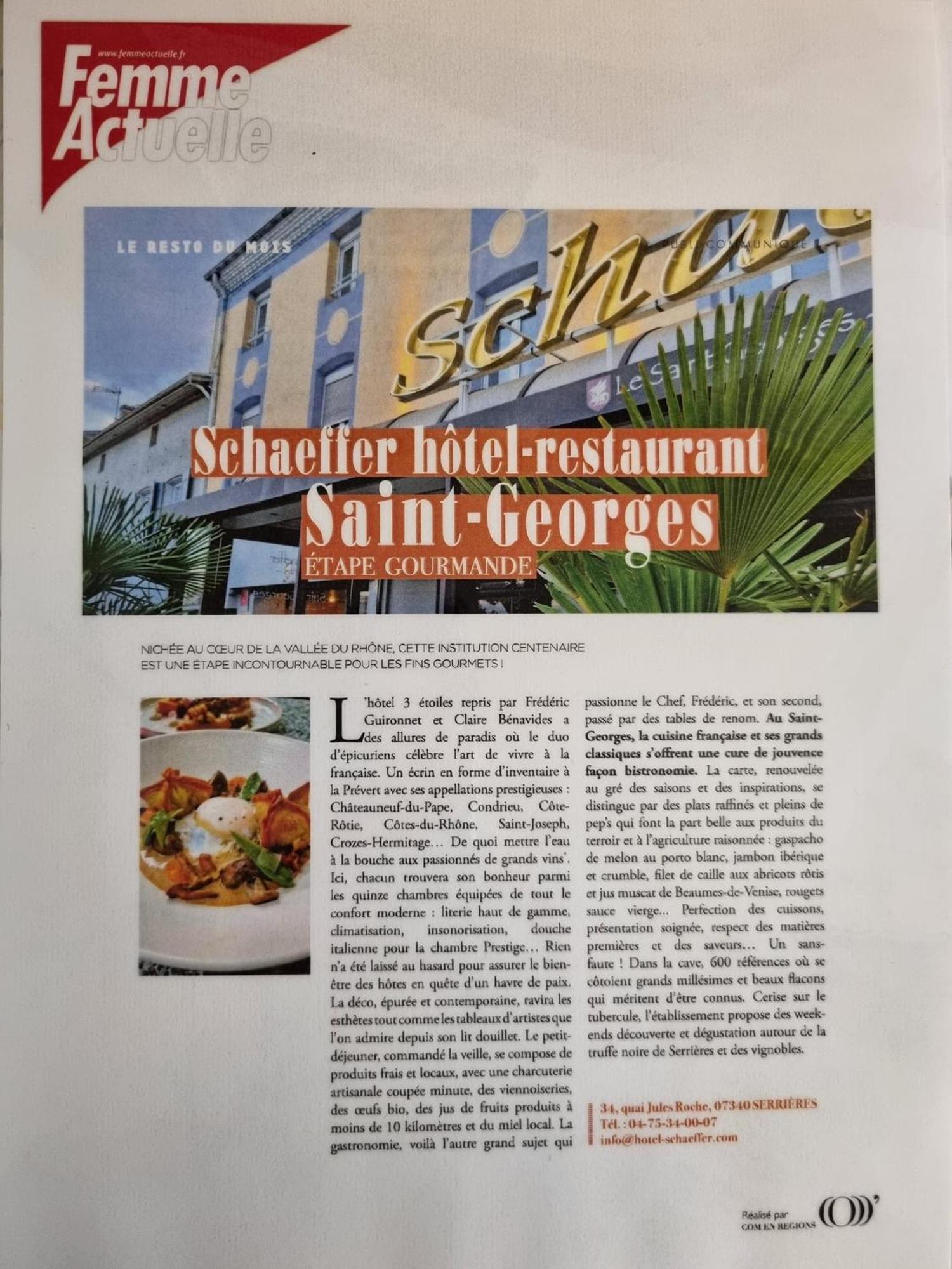 Serrières Logis Hotel Schaeffer- Restaurant Le Saint Georges מראה חיצוני תמונה